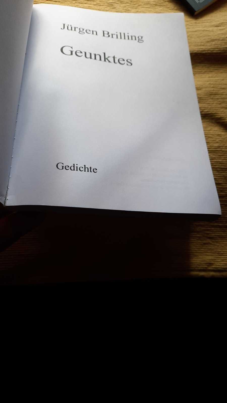 лирика книга немецкий язык стихи поезия Jürgen Brilling Geunktes