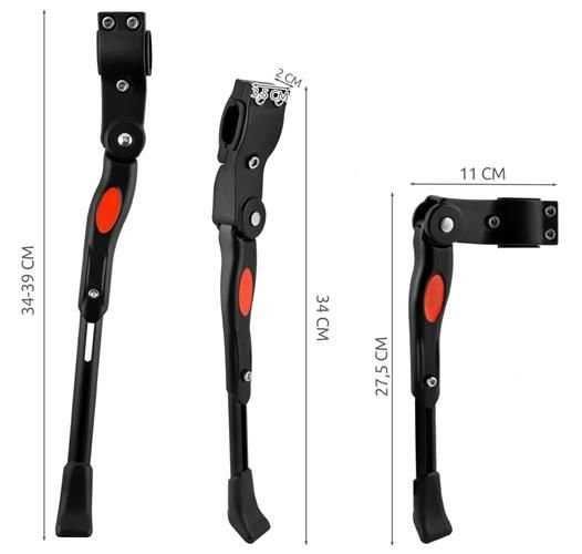 Nóżka rowerowa regulowana 24–29" aluminiowa z antypoślizgiem do 10kg