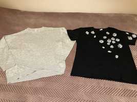 Sweterek i t-shirt dziewczęcy marki Zara, rozmiar 164 cm.