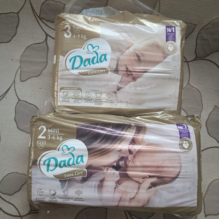 Подгузники Dada Extra Care Размер 2, 3,4,5 Mini, 3-6 кг, 43 шт