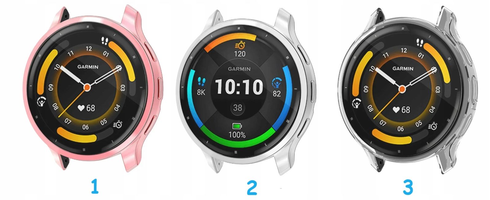 Etui Silikonowe z Ochroną Wyświetlacza do Garmin Venu 3s |KOLORY