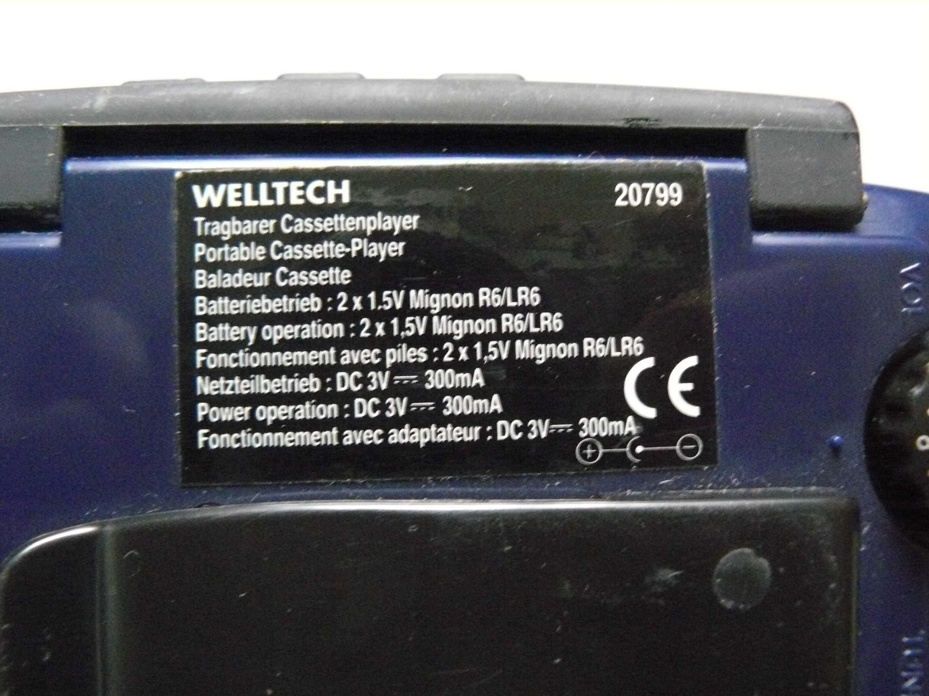 Walkman Welltech radio kaseta słuchawki