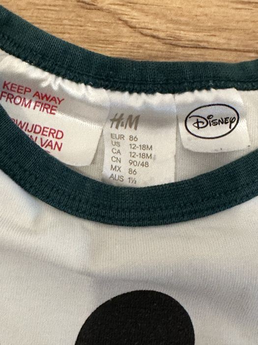 Świąteczna piżama dziecięca h&m disney
