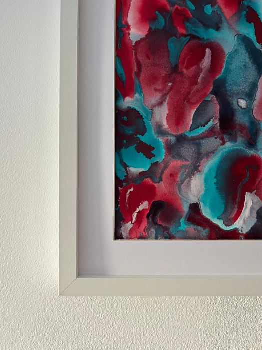 Pintura abstrata em acrílico