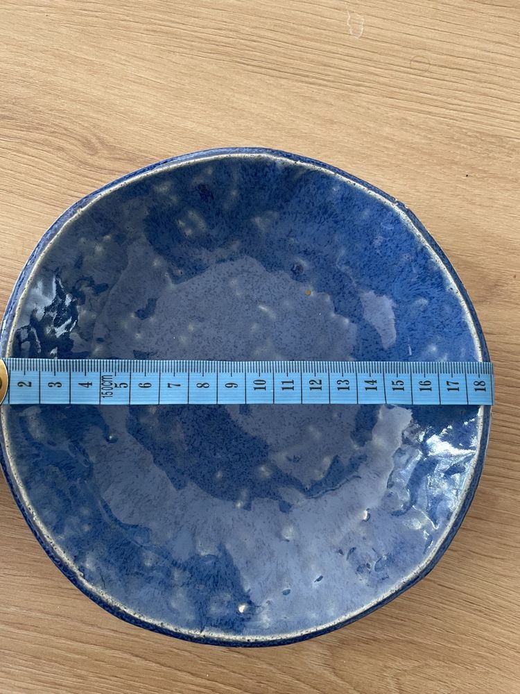 Miseczka miska ceramiczna ręcznie robiona niebieska