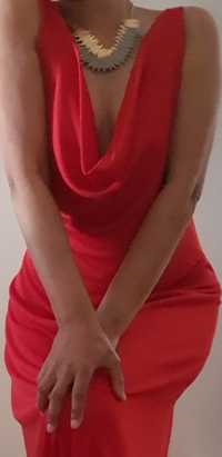 Vestido vermelho comprido