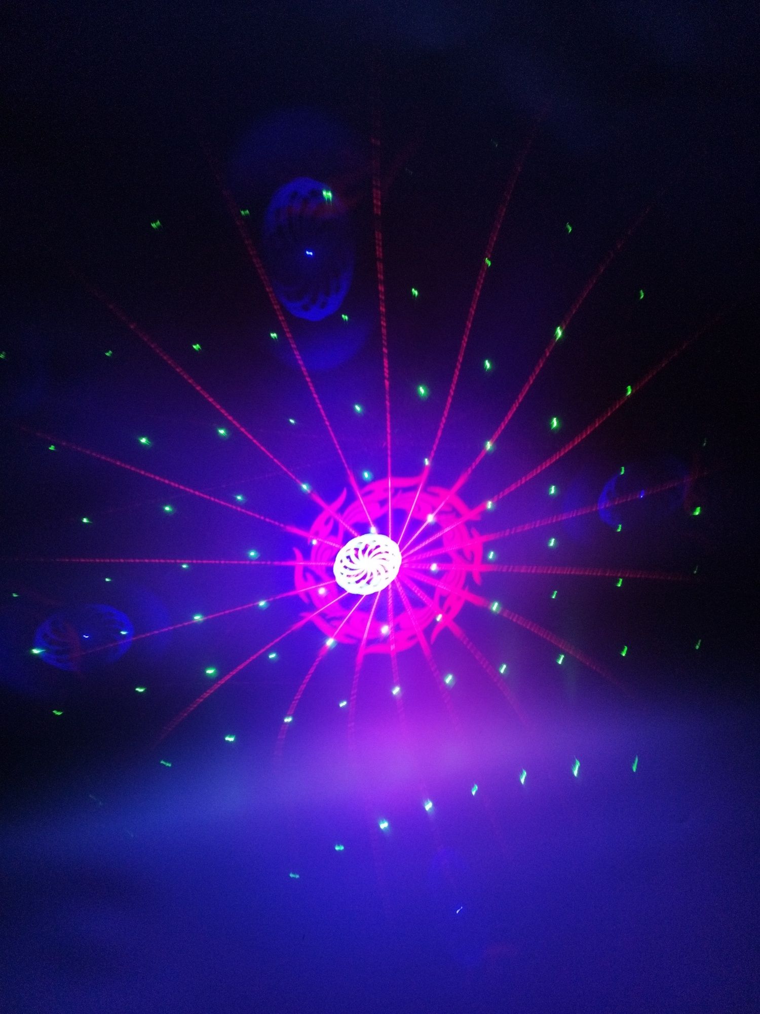 Oświetlenie sceniczne dyskotekowe RGB DMX 3 oczy