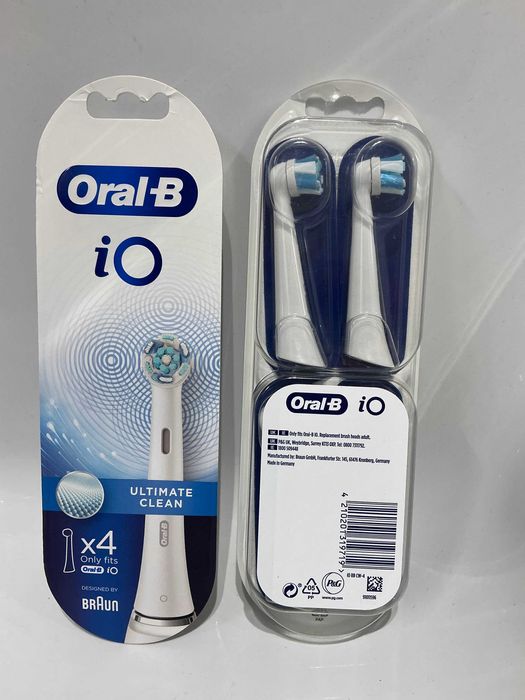 Końcówki do szczoteczki ORAL-B IO 4SZT BRAUN Białe/Czarne Nowe Oryg.