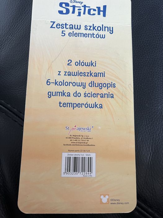 Zestaw szkolny Stitch