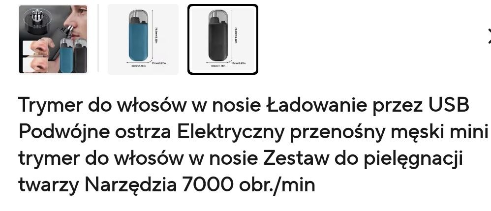 Polecam Nowy  Profesionalny Trymer do nosa. 1-klasa..