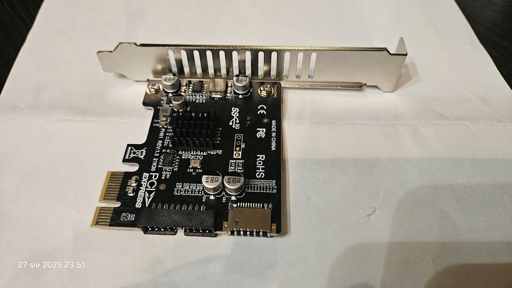 Karta rozszerzeń PCI Express na USB 3.0 z portem USB-C