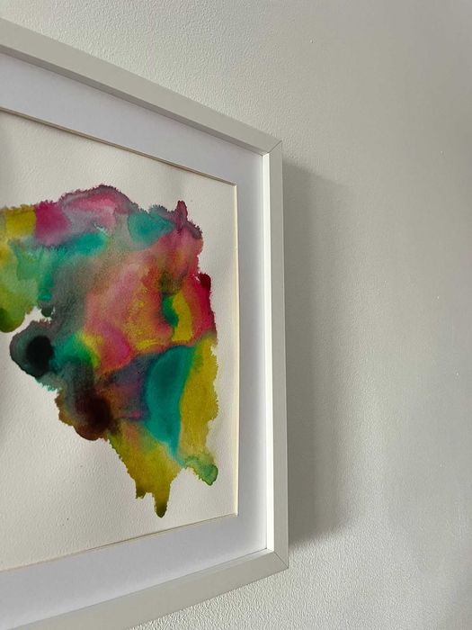 Pintura abstrata em acrílico