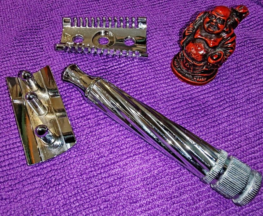 Fatip Lo Storto Slant (косорез) Open Comb Chrome