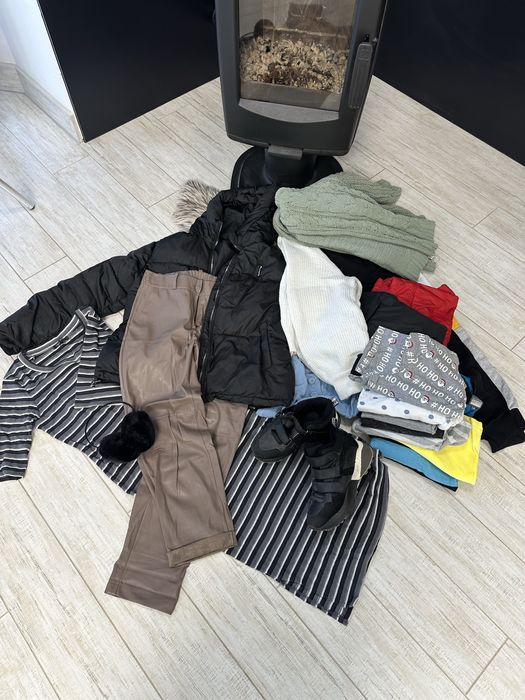 Пакет теплого жіночого одягу осінь-зима куртка светри штани снікерси