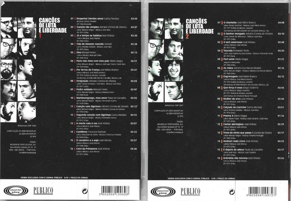 25 de Abril - 30 Anos - Colecção do Jornal Público				- - - - -	11 DVD