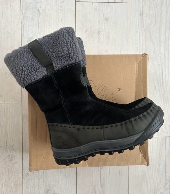 Timberland śniegowce damskie czarne skóra naturalna r. 39