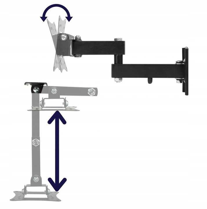 Wieszak Uchwyt do Monitora ścienny 13-27 cali obrotowy ramię Pobranie