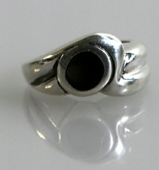 Wyprzedaż szkatułki! Srebrny autorski masywny pierścionek z lat 80 z c