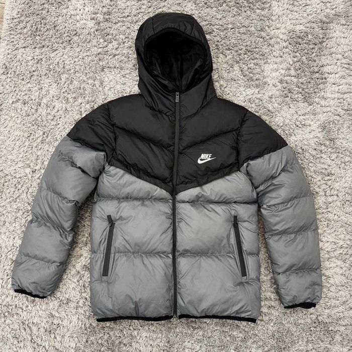 !SALE! Пуховик Nike NSW Gray Black XS S M L XL XXL куртка найк зимова