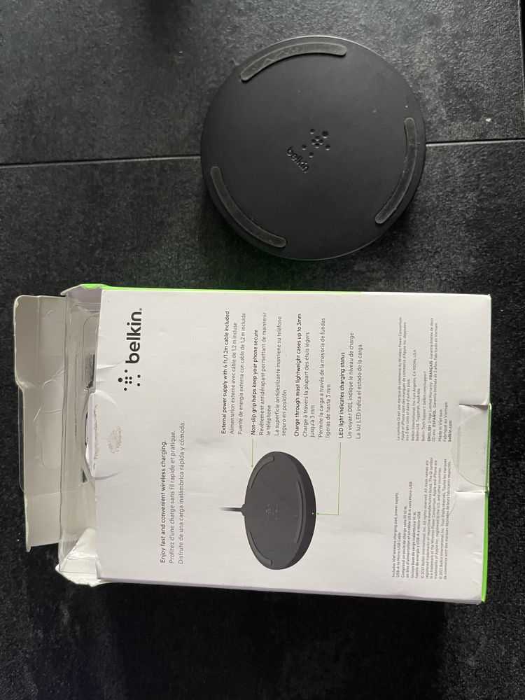 Ładowara Belkin Qi certyf. iPhone Samsung Galaxy Airpods Pixel Buds