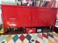 Szafka metalowa komoda półka Ikea PS czerwona industrialna 119x63