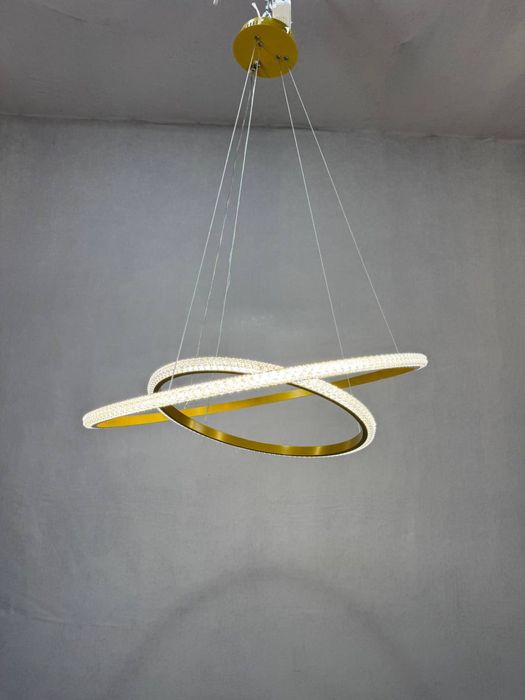 Підвісна люстра на 2 кільця,люстра Led