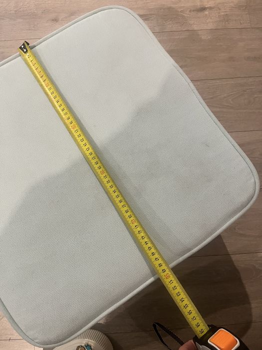 Fotel uszak z podnóżkiem miętowy