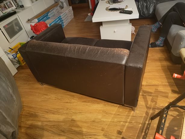 Sofa skórzana metalowe nóżki