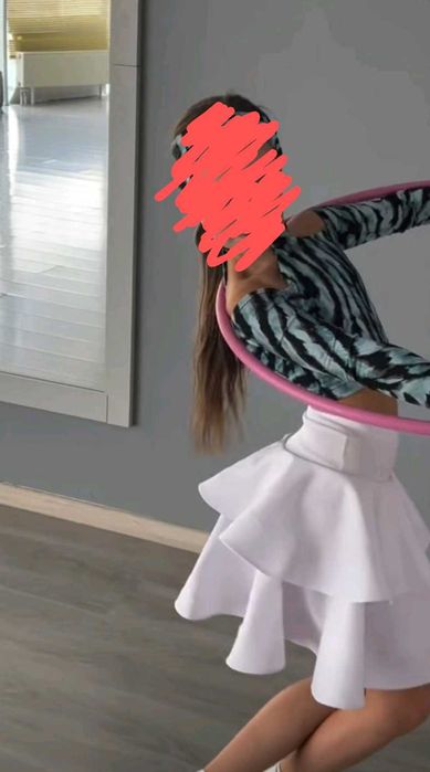 Біла спідниця з трусиками для танців розмір С