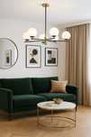 Lampa wisząca Italux Stelia 6- punktowa E14 mosiądz