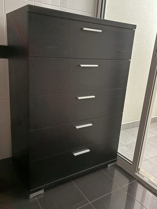 Movel de gavetas, preto