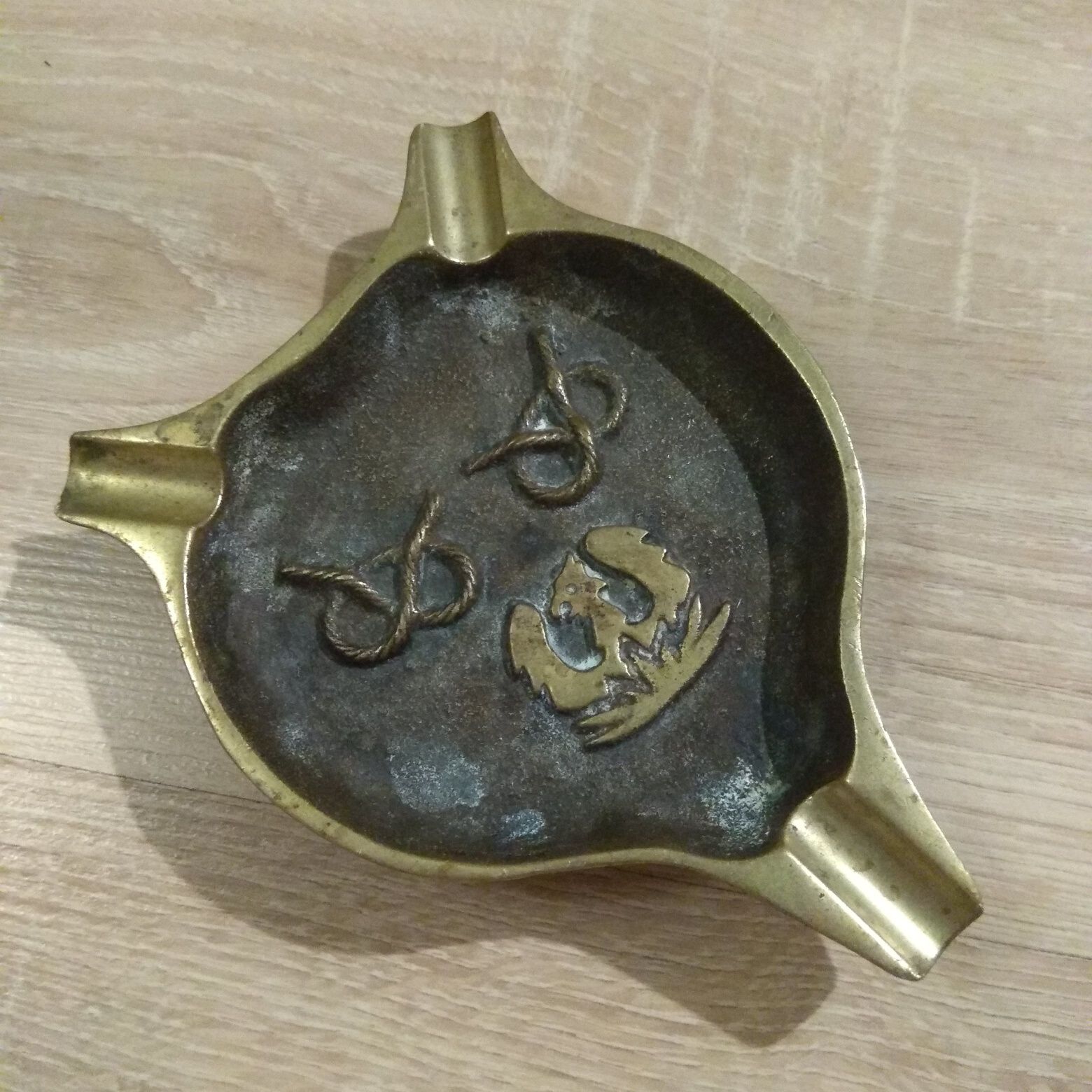 Vintage Mosiężna popielniczka Anglia