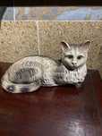 Gato Cerâmica Caldas da Rainha Avelino Belo 30 cm Olhos Vidro