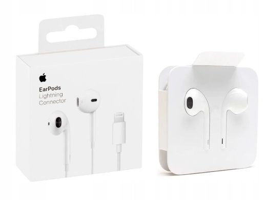 Oryginalne Słuchawki APPLE EARPODS LIGHTNING iPhone 7 8 X 11 12 13, 14