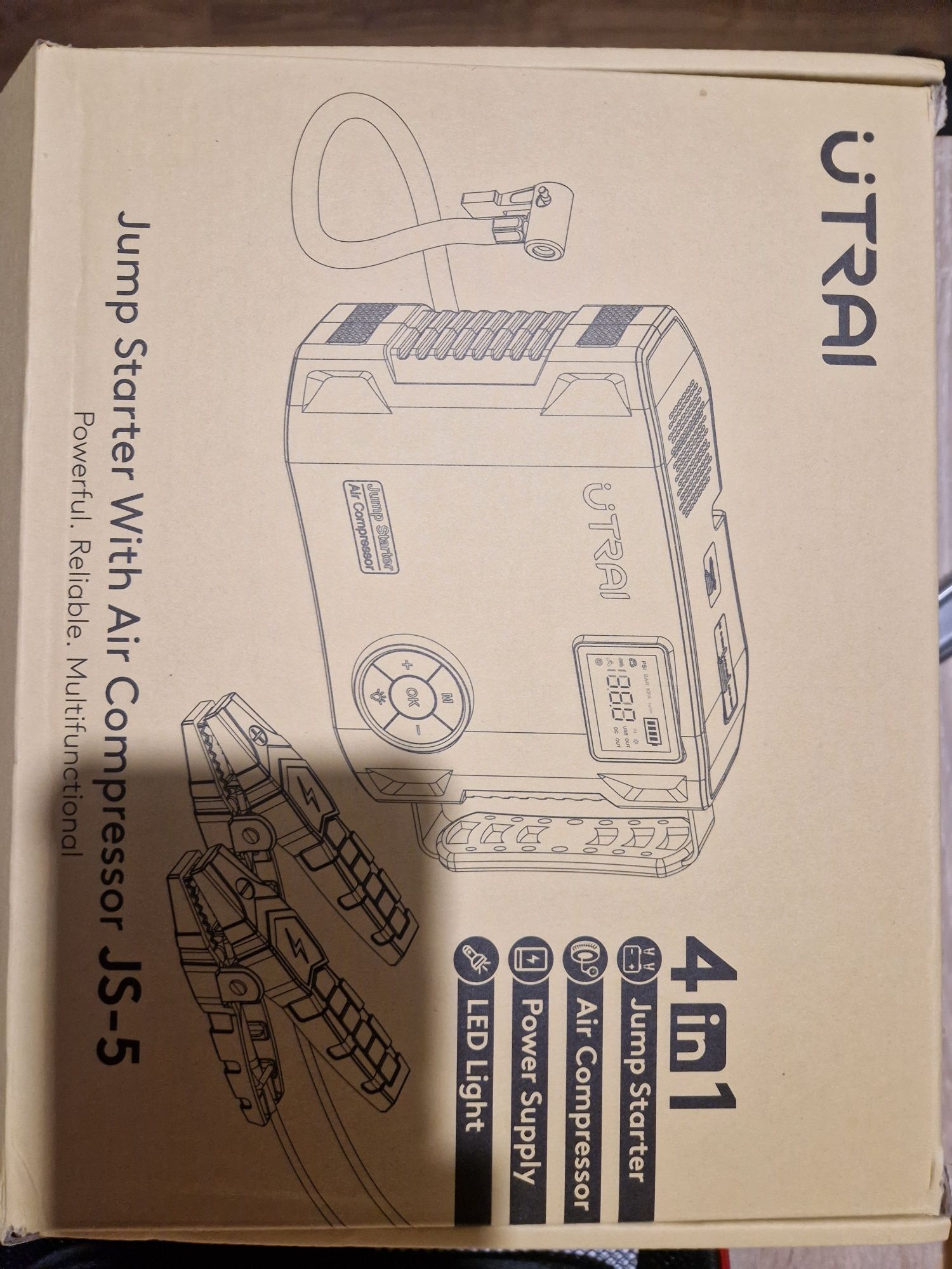 Utrai JS-5 4in1 Jumper starter, powerbank, kompresor, lampa