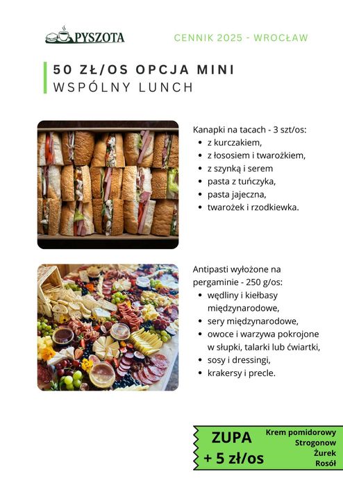 Catering Wrocław Osiemnastka Wesele Urodziny Komunia Stypa Chrzciny