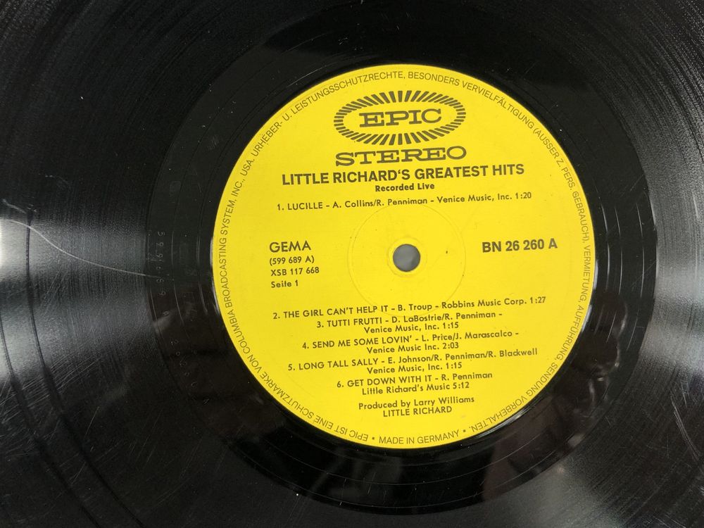 Little Richard’s Greatest Hits - Germany 1967 press