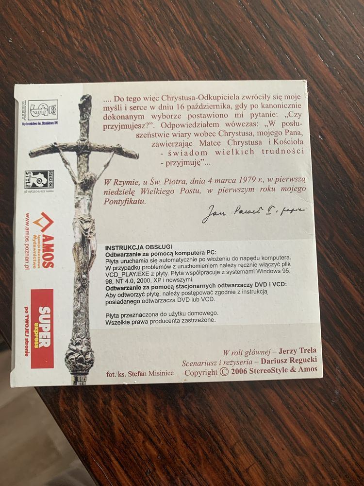 Płyta dvd Jan paweł 2 slowa miłości