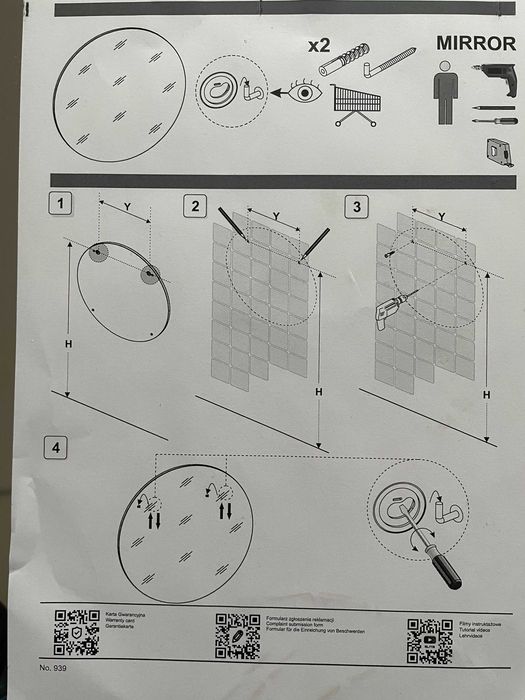 lustro ELITA 100 cm okrągłe