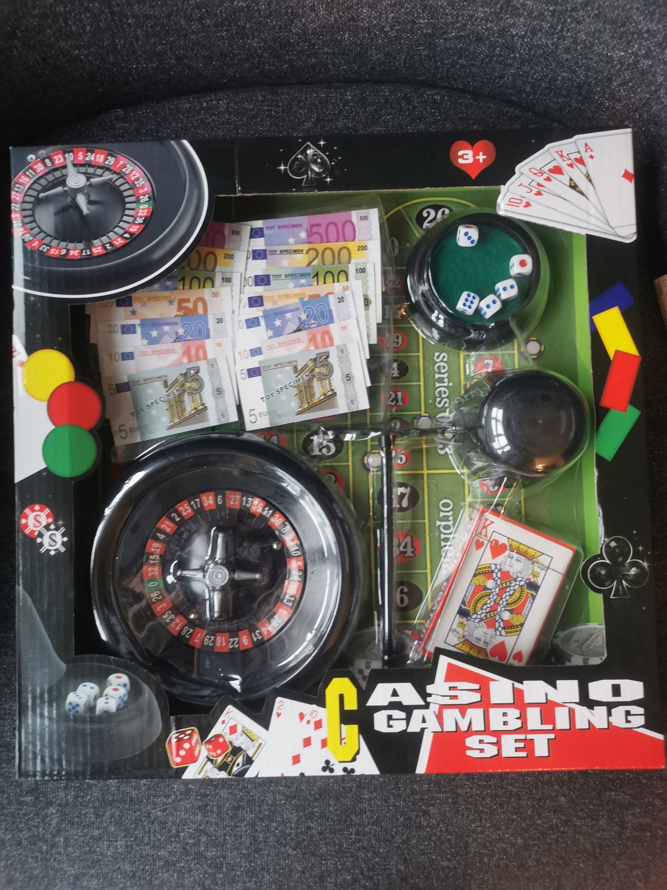 C casino gambling set dla dziecy do pokera