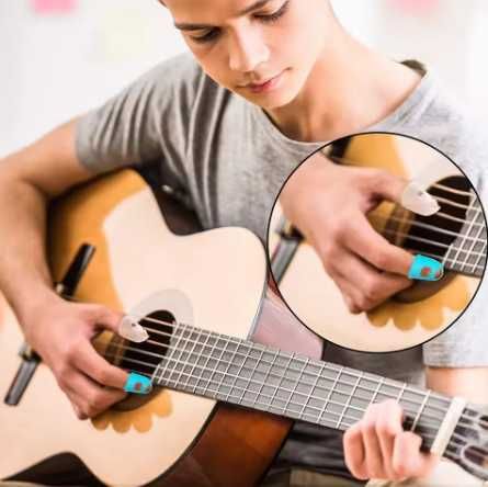Guitar Fingertip Protetores Silicone 10 peças
