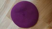 Fioletowy beret wełna