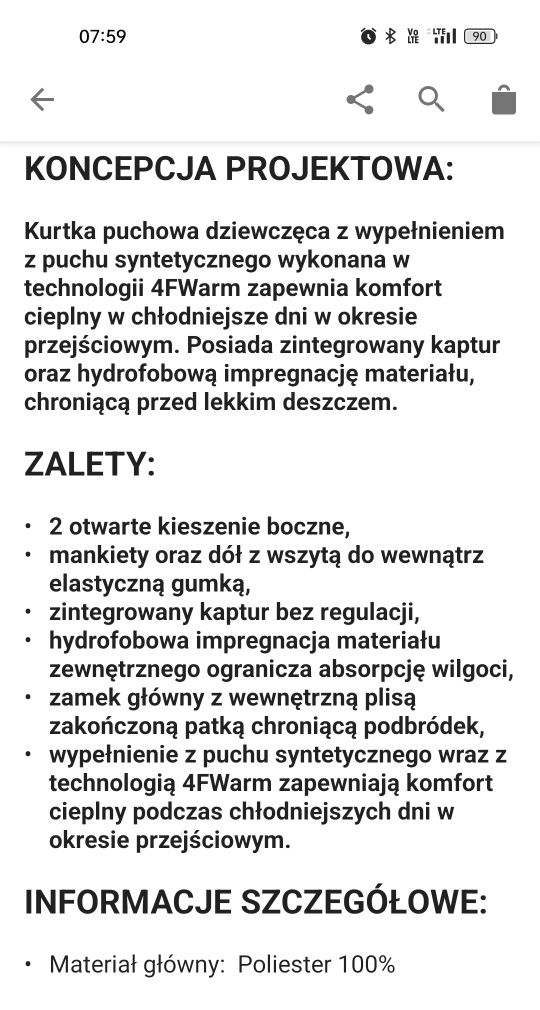 Kurtka 4 f dziewczyna