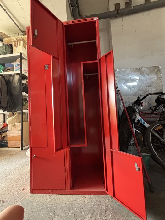 szafka z lawką do szatni 4 boxy BHP metal (2 szt.)