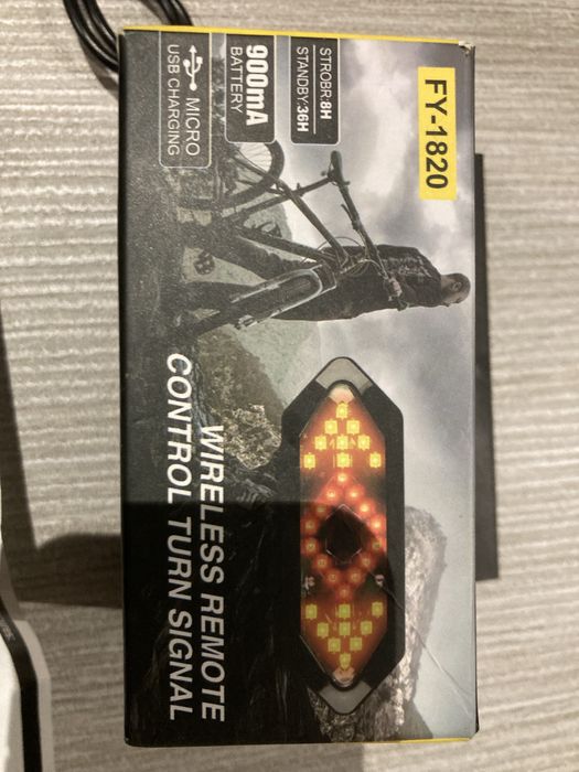 Luzes de bicicleta com mudança de direção  por comando