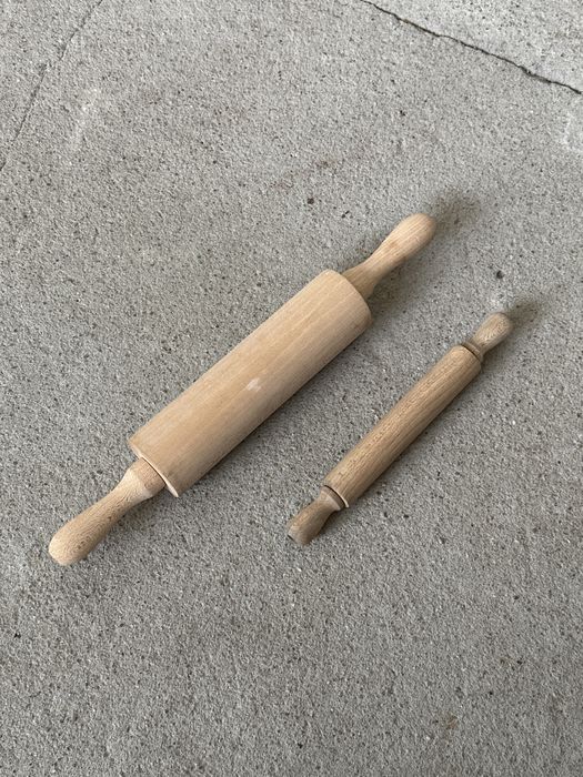 Drewniany wałek do ciasta - dwie sztuki, maly i duzy