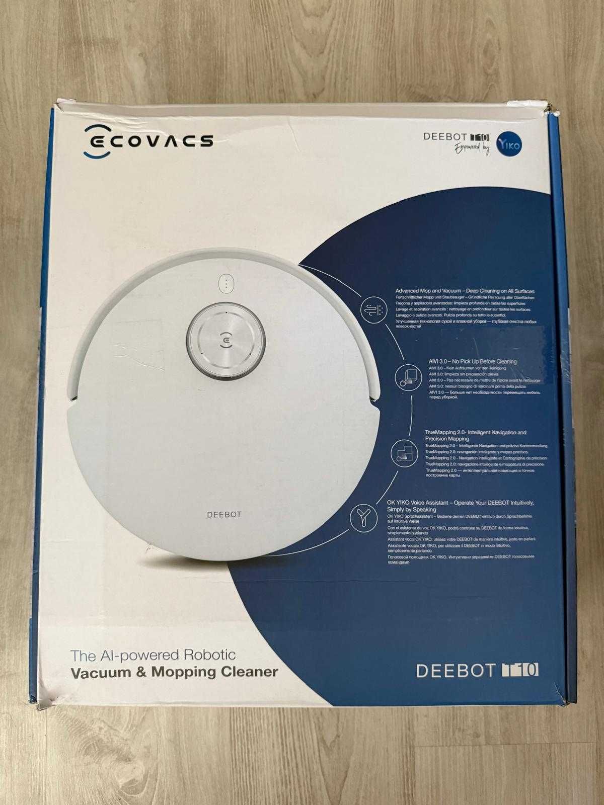 Robot sprzątający Ecovacs Deebot T10 biały stan bardzo dobry