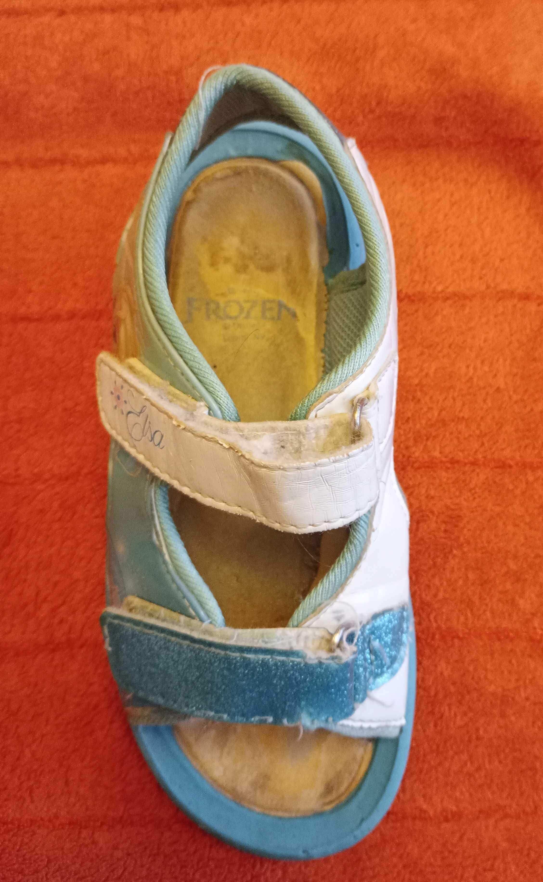 Elsa elza frozen, sandały dla dziecka, buty dla dziewczynki, wkł 17,5