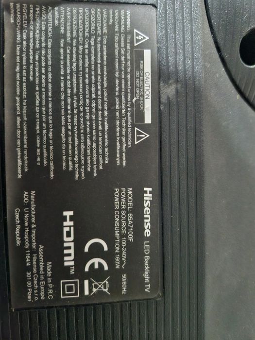 Телевізор Hisense 65 дюймів 4К. На стіну. Кріплення у подарунок!