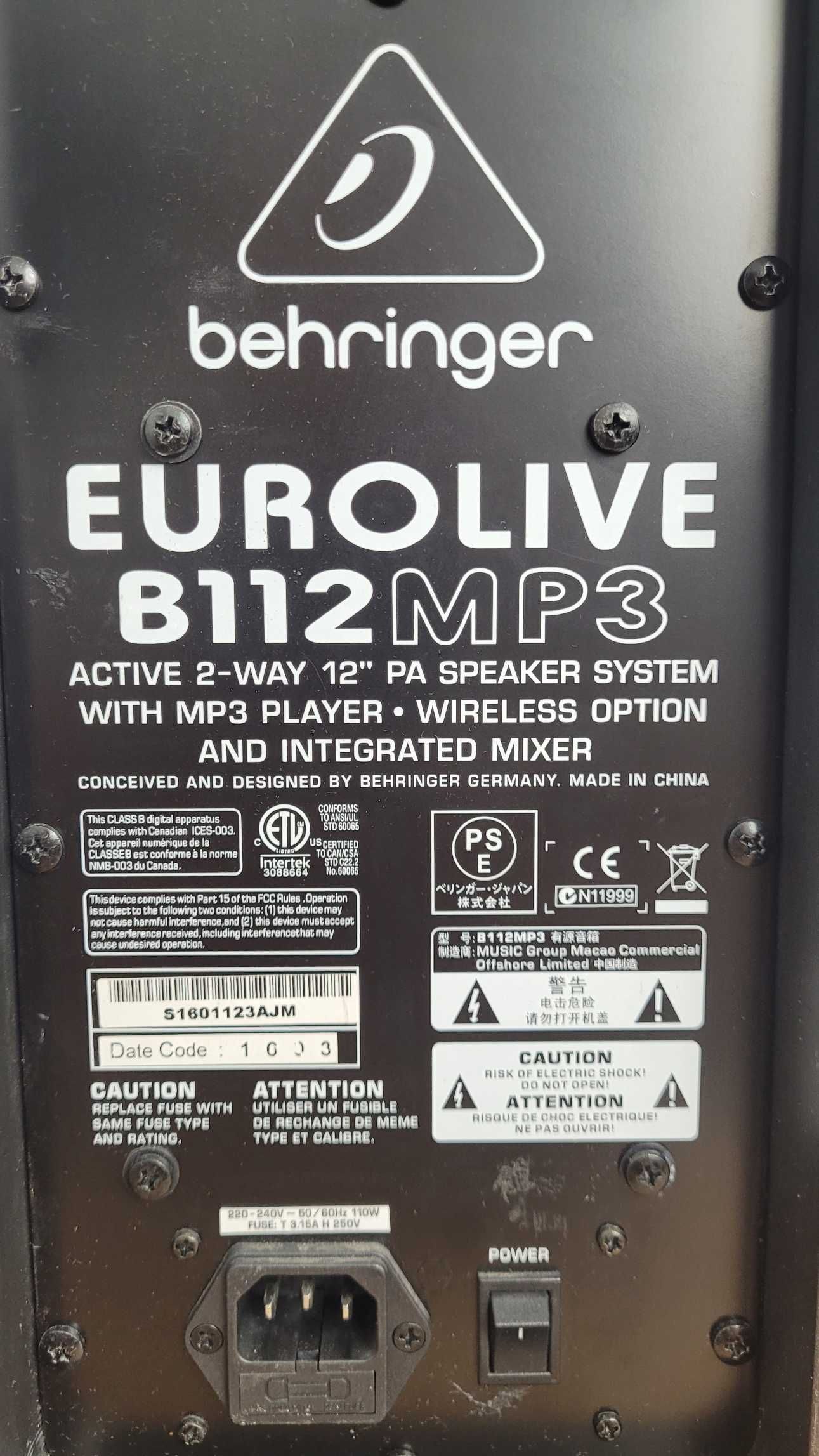 Behringer EUROLIVE B112 MP3